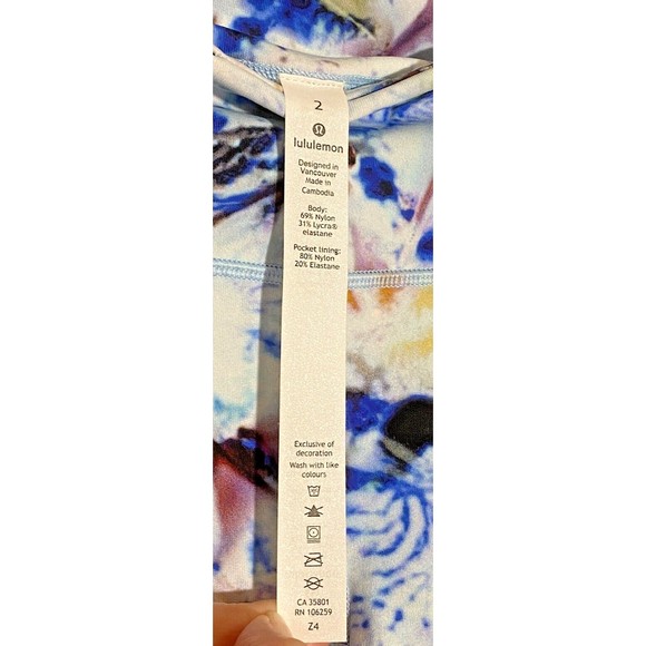 LULULEMON Speed Up LEGGINGS Exposure Multi FULL LENGTH SIZE 2 LUXTREME - Picture 5 of 5